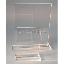 Suporte de mesa único de acrílico de 5 &quot;x 7&quot; com qualidade garantida, suporte de sinal de acrílico A4 transparente personalizado